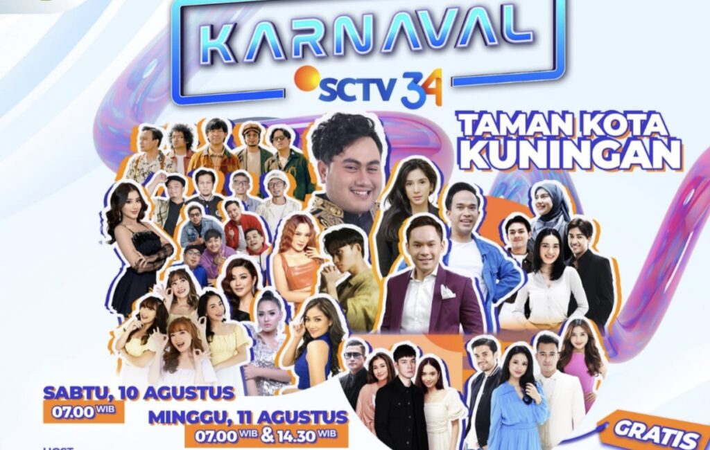 "Karnaval SCTV" Di Kota Kuningan - Jawa Barat berlangsung 2 hari berturut - turut. (Foto : Dah) 