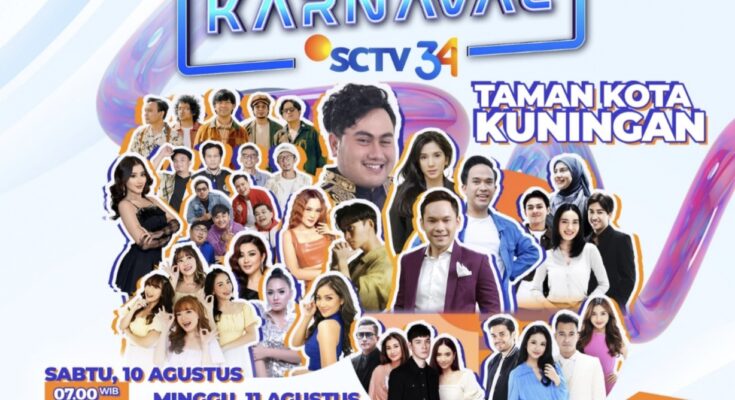 "Karnaval SCTV" Di Kota Kuningan - Jawa Barat berlangsung 2 hari berturut - turut. (Foto : Dah)